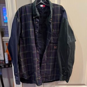 Tommy Hilfiger Plaid button up shirt, man size XL
